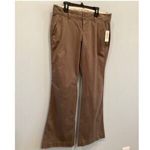 Old Navy Womens Perfect Superflare Pants Size 6 Low Rise Brown Khaki NEW Y2K
